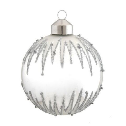 Шар "Зигзаг" серебрянный GLY172