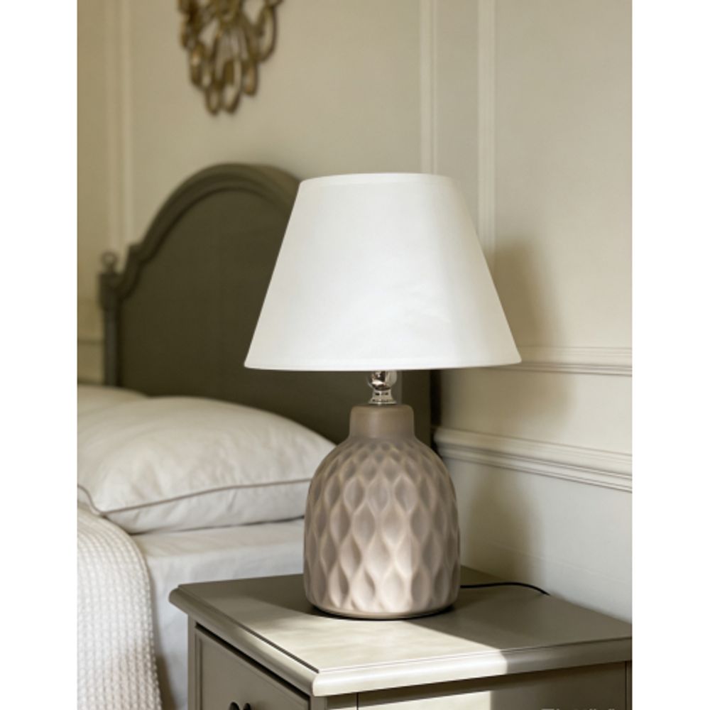 Настольная лампа Rivoli   7550-502 1 х Е14 40 Вт керамика бежевая с абажуром