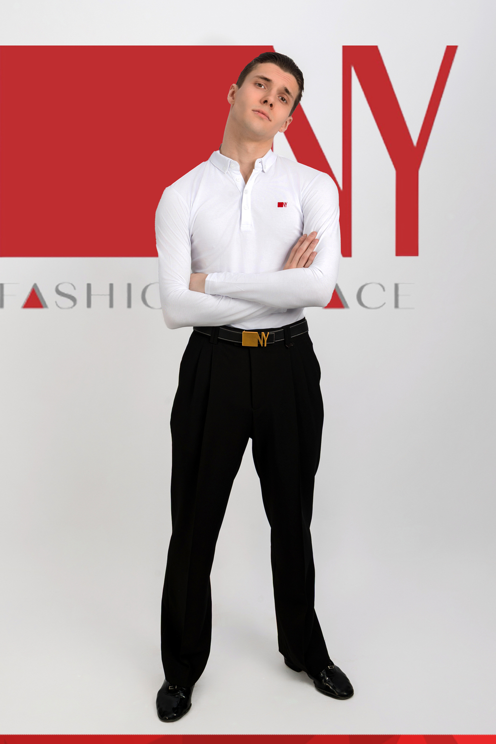 Поло с длинным рукавом белая хлопок