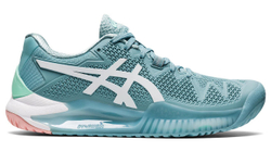 Женские Кроссовки теннисные Asics Gel-Resolution 8 - smoke blue/white