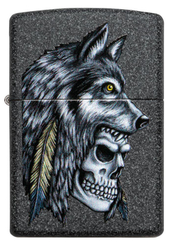 Зажигалка Wolf Skull Feather Design ZIPPO 29863