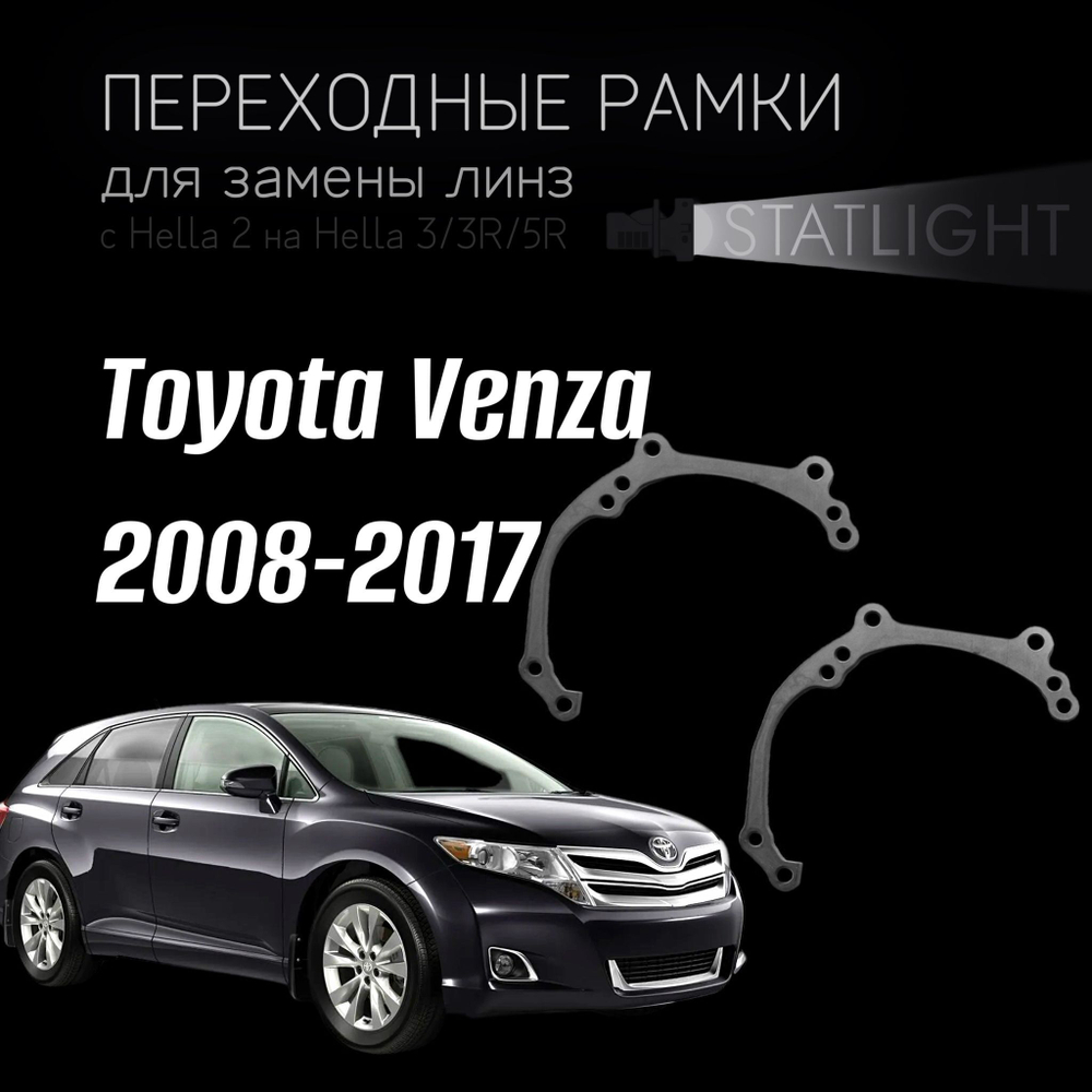 Переходные рамки для замены линз в фарах Toyota Venza 2008-2017 ксенон