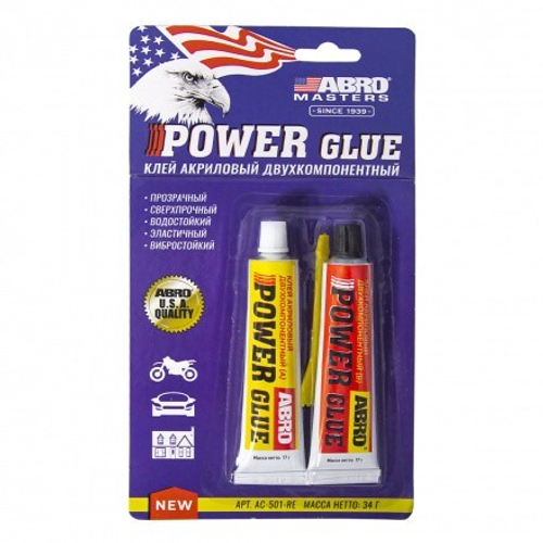 Клей акриловый 34 гр двухкомпонентный  Masters  (ABRO)