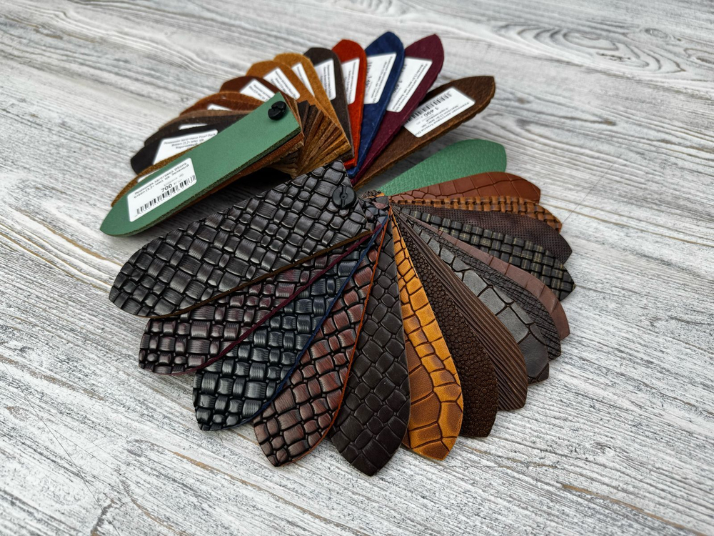 Каталог ременной кожи с тиснением (16 шт)