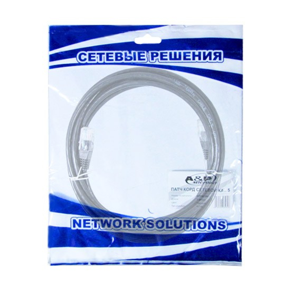 Патч Корд A&P Cat.5 UTP RJ-45 3 м APP001BK3
