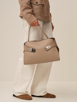Кожаная сумка Helen DBR 31425 бежевое латте