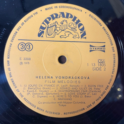 Винтажная виниловая пластинка LP Helena Vondrackova Film Melodies (Чехословакия 1975)