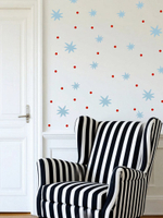 Стикеры ЗВЁЗДЫ С КРАСНЫМИ ТОЧКАМИ