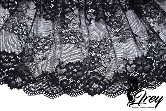 03-193 ОПТ Кружево эластичное 19 см, черный