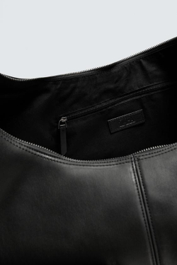 ZARA СУМКА ЧЕРЕЗ ПЛЕЧО С КАРМАНАМИ, ЧЕРНЫЙ