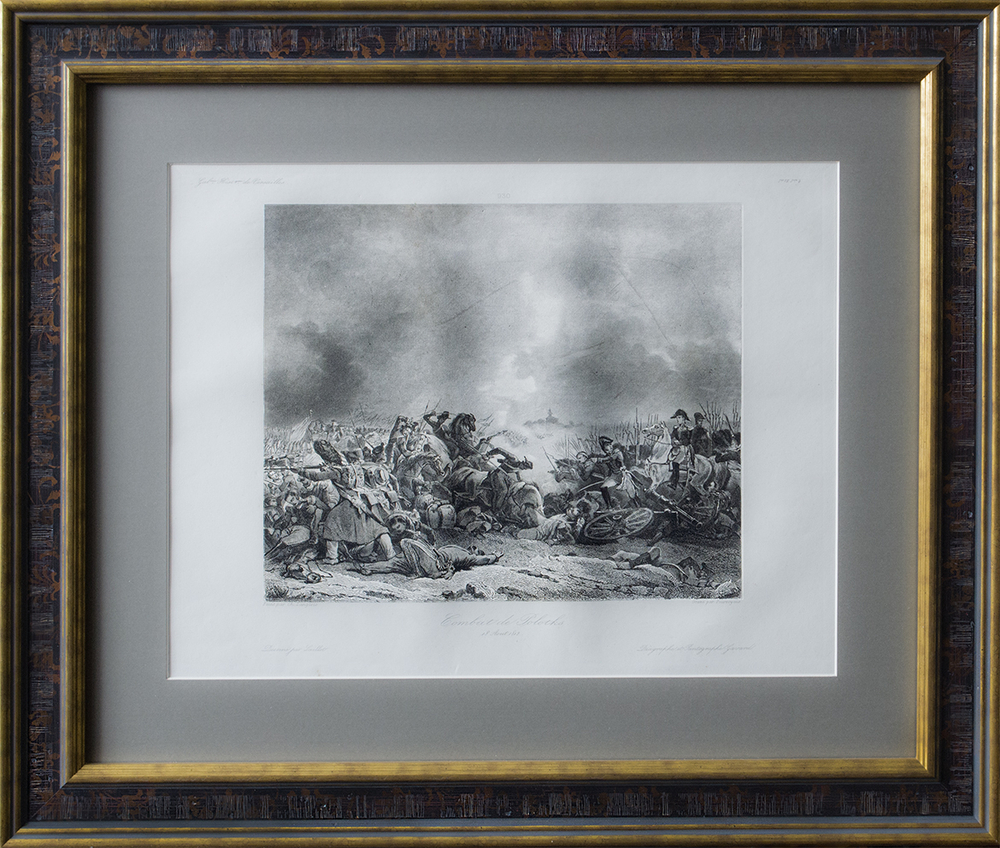 Битва за Полоцк 18 августа 1812 года. Гравюра по картине Combat de Polotsk.18 Aout 1812. 1838г.