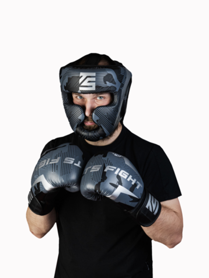 Шлем для бокса Tomorrow Star Shadow Black Gray