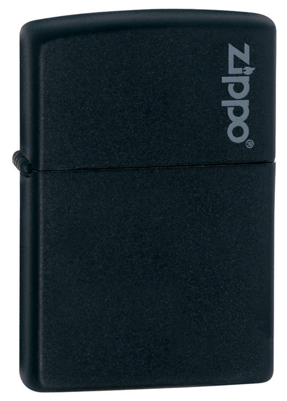 Зажигалка Zippo ZL* с покрытием Black Matte, латунь/сталь, чёрная с  фирменным логотипом, матовая