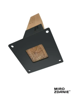 Опора бруса 100x100 UNO - 1 шт, цвет графит, с шурупами