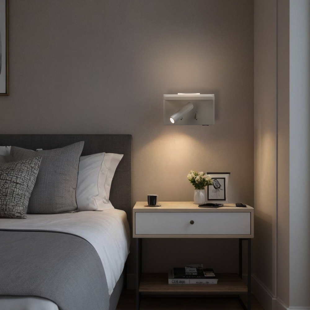 Citilux Декарт CL704370 LED USB QI Светильник поворотный Белый