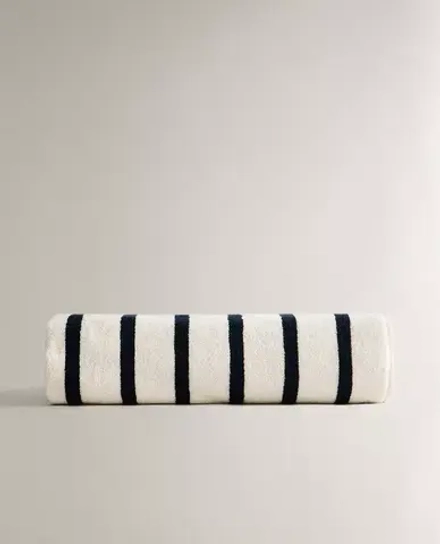 ZARA HOME ПЛЯЖНОЕ ПОЛОТЕНЦЕ В ПОЛОСКУ, ЭКРЮ