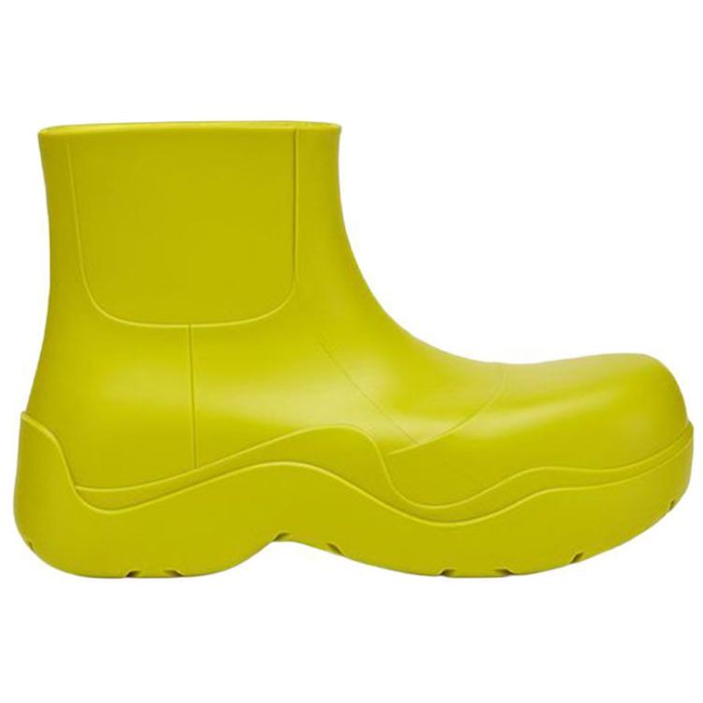 Bottega Veneta Puddle Rain Boots Rubber Classic Ankle Boots Men"s Neon Green