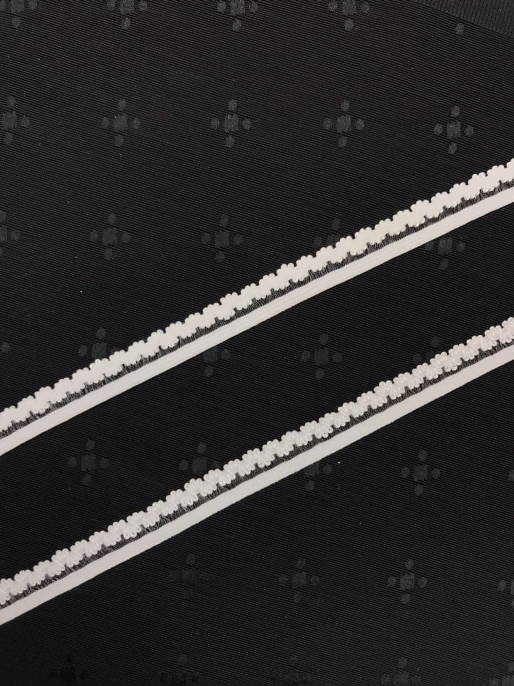 Отделочная резинка ажурная белая 12 мм