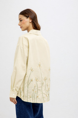 Рубашка из хлопка с вышивкой