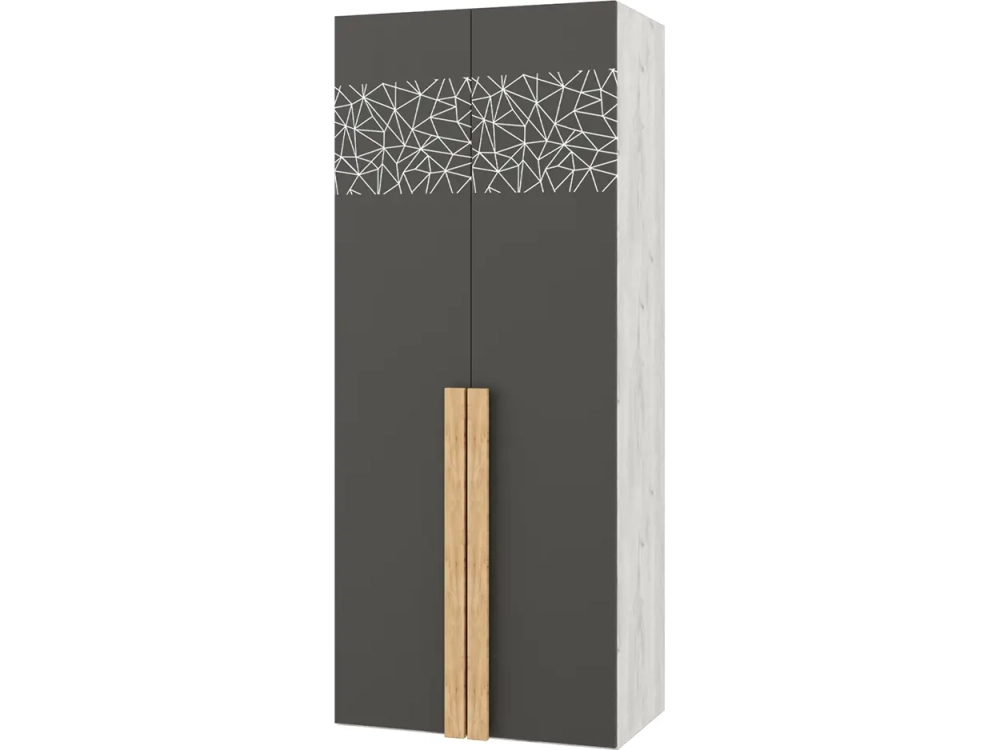 Кент Дуб Крафт белый/Антрацит