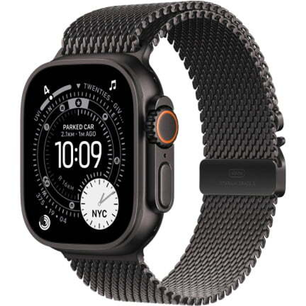 Apple Watch Ultra 3 (2025) 49mm Black Titanium Case / Black Titanium Milanese Loop