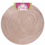 Салфетка плетеная 40см «Юпитер» розовое золото