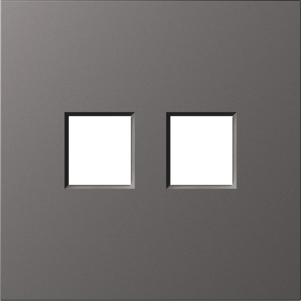 Накладка 2-я для розеток RJ45, TV, SAT, матовый титан, серия S08