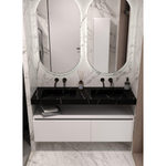 Раковина-моноблок двойная Boheme Flat 140 859-140-NM, NERO MARQUINA