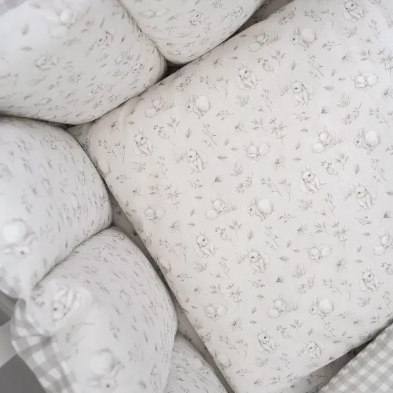 Комплект постельного белья Lollycottons Кролик Лаппин 3 предмета ,Серый