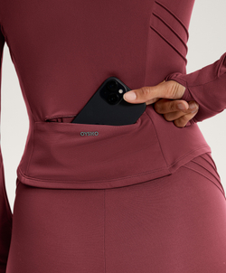 Oysho Легкая теплая куртка Nerve, сливовый