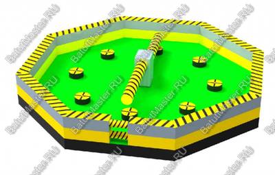 Батут для аттракциона "Увернись от палки" (Melt Down), размер 6*6*1.7 м