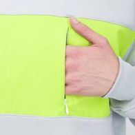 Свитшот CODERED Block, серый/лайм, утеп.