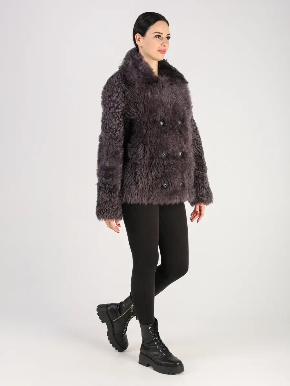 Дубленка зимняя шуба натуральная короткая