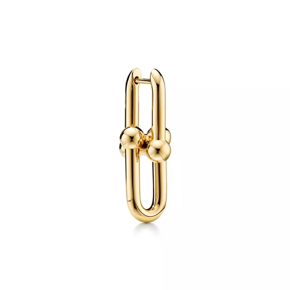 Серьги из жёлтого золота 18k,Tiffany ⚜️Hard Wear medium Link