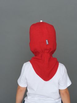 Шлем весенний/осенний вязаный (Красный) ЧИП