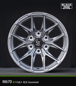 Диск колёсный литой BLACK MUD M670 R17 8.5 ET0 Matte Gunmetal