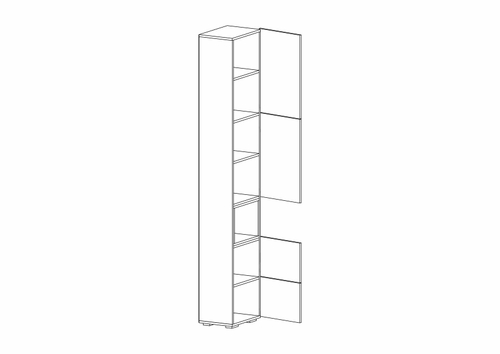 Пенал "Милана" (402*2176*304 мм)