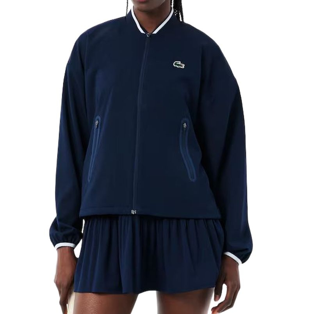 Куртка теннисная Lacoste Tennis Water-Repellent Track - navy blue