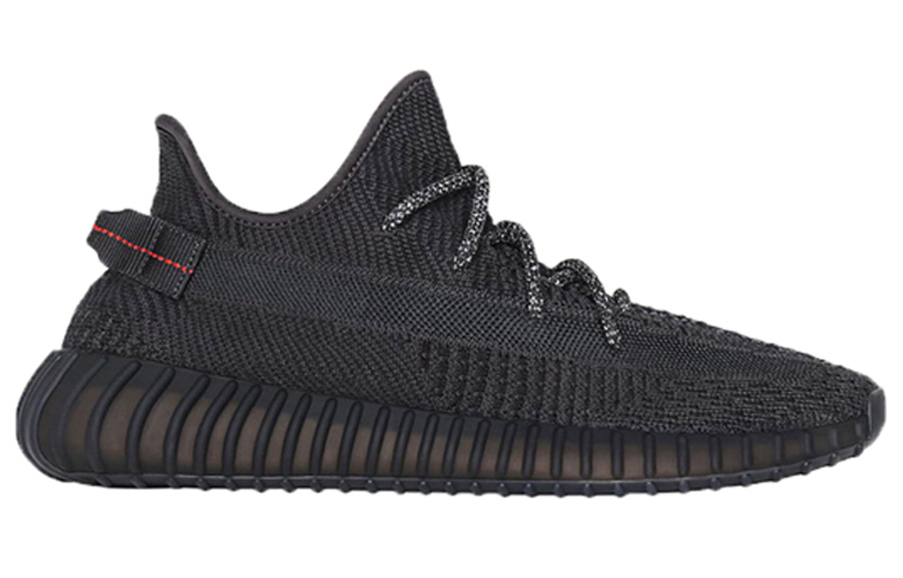 Adidas originals Yeezy Boost 350 V2 Black Angel "Black" Lace Reflective Sports Casual Shoes