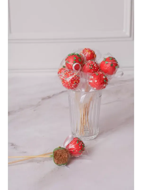 Пирожное попс красные 10 штук