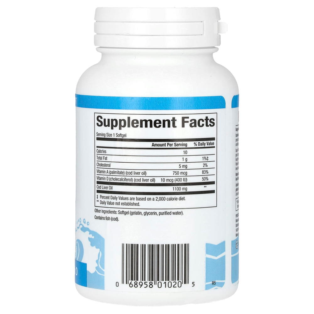 Natural Factors, Super Cod Liver Oil, жир печени трески, 90 капсул