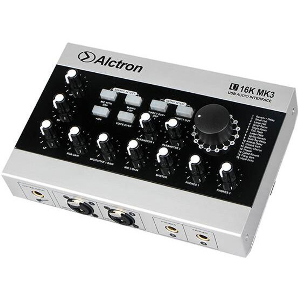 Alctron U16K-MK3 Аудиоинтерфейс USB. Не требует установки драйверов. Встроенное фантомное питание 48 В.