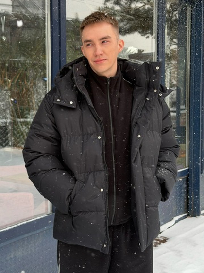 Пуховик MAN, черный