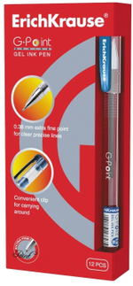 Ручка гелевая 0,38 мм, синяя "G-POINT" (ErichKrause)
