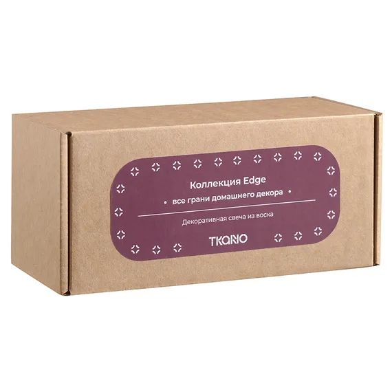 Свеча декоративная бордового цвета Edge 16,5 см