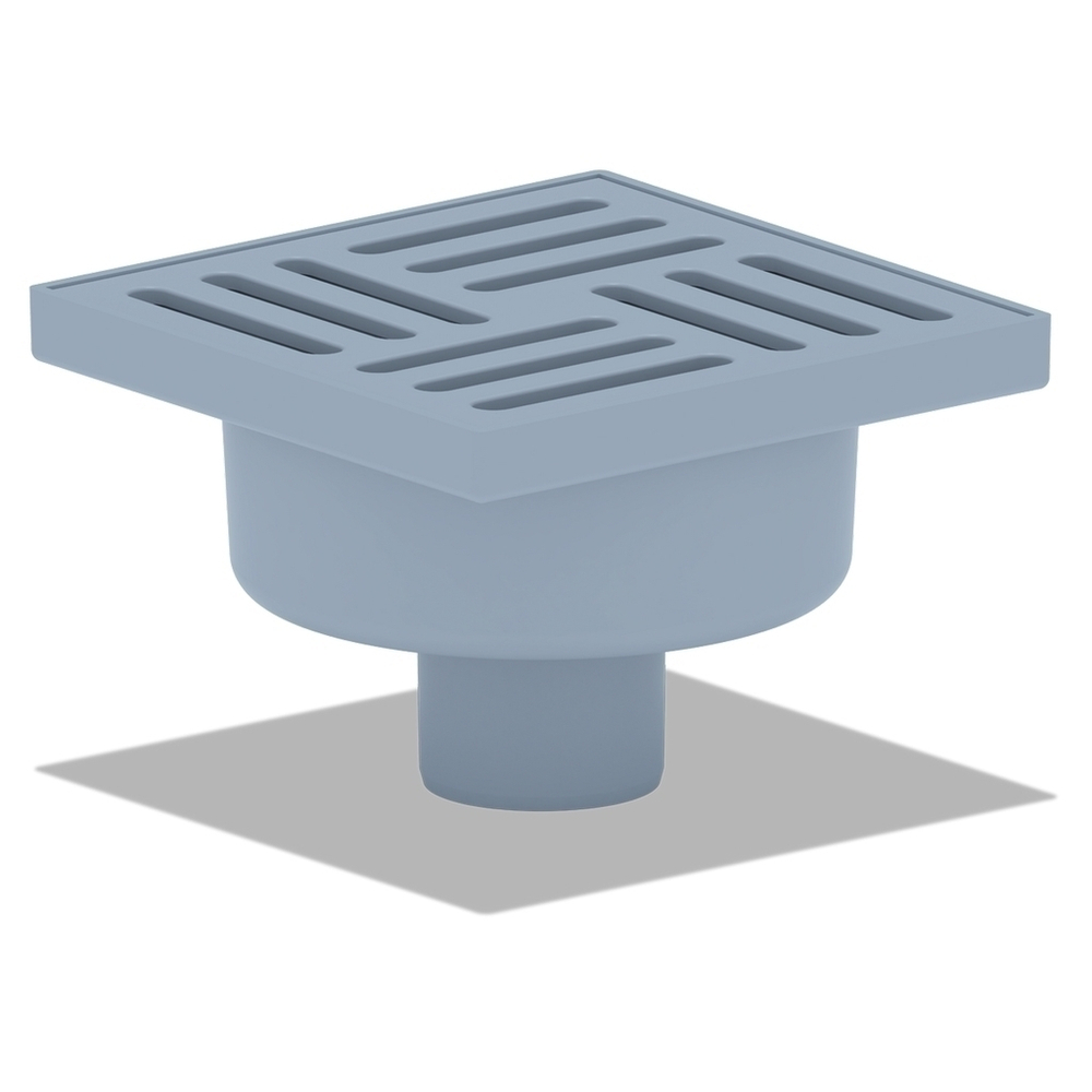 50 трап с вертик. спуском,н/рег решетка 150х150 пласт. АНИ пласт TA5210