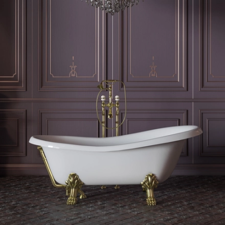Ванна Migliore Bella 23131 на лапах Lux 170x80 см, золото