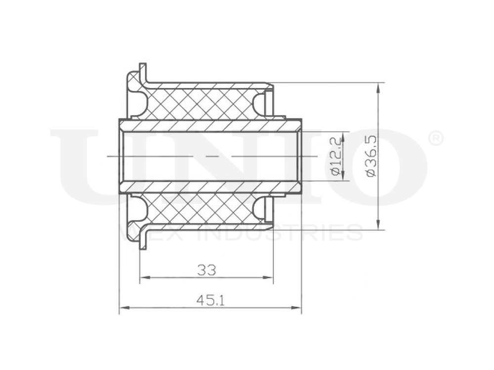 Сайлентблок внутренний переднего верхнего рычага UNIO RMP-20311