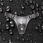 Серебристые страпон-трусики Fusion Strap On Harness для крепления фаллоимитаторов (Цвет: серебро)