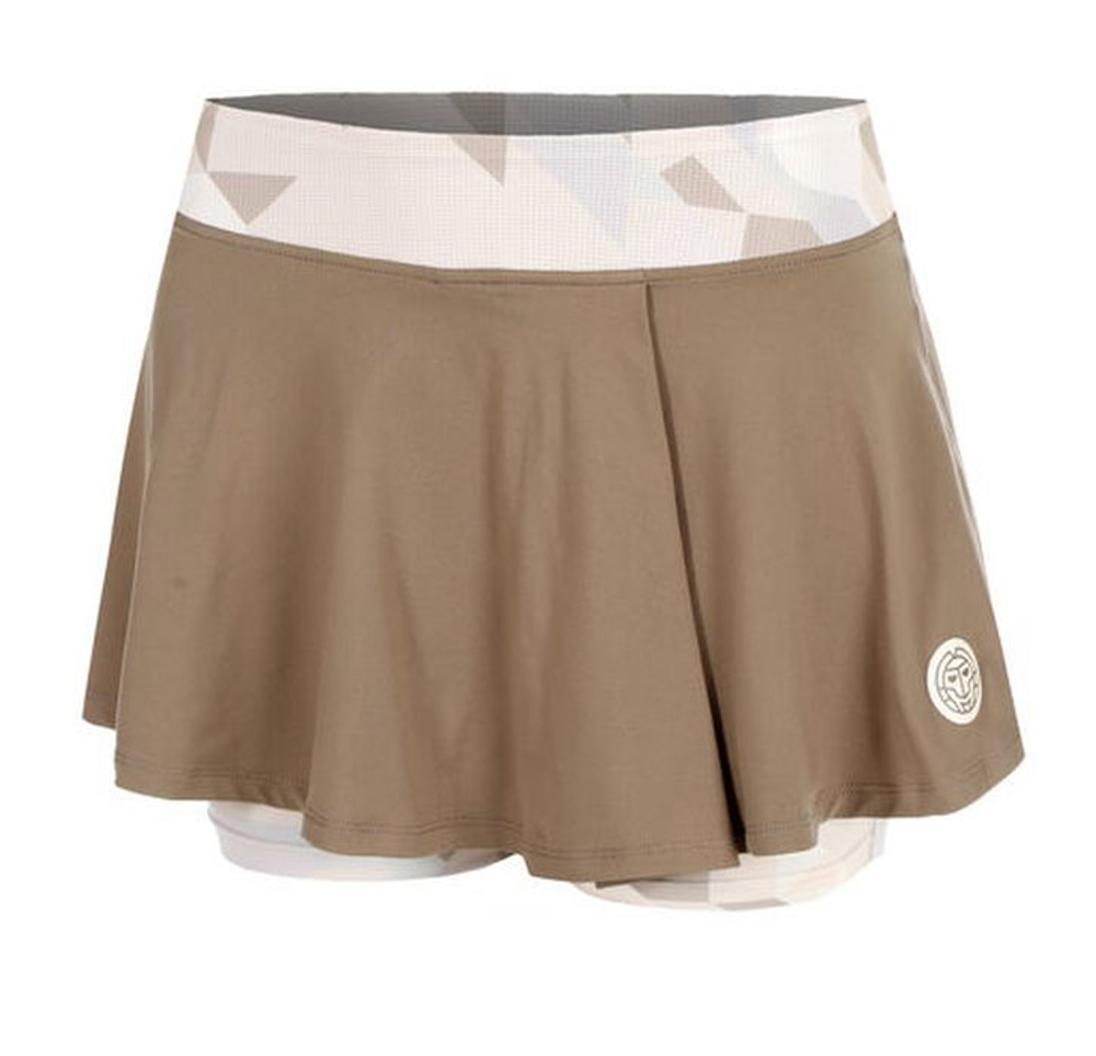 Детская теннисная юбка Bidi Badu Paris 2025 Printed Wavy Junior - light brown/beige